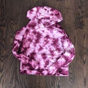 Cold shoulder cropped hoodie